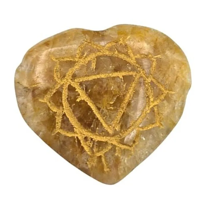 Gele Aventurijn met Zonnevlechtchakra Symbool