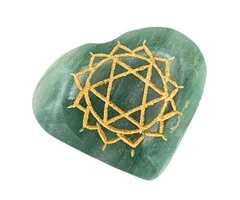 Groene Aventurijn met Hartchakra Symbool