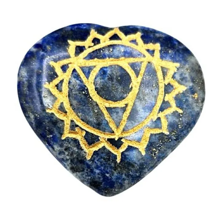 Lapis Lazuli met Keelchakra Symbool