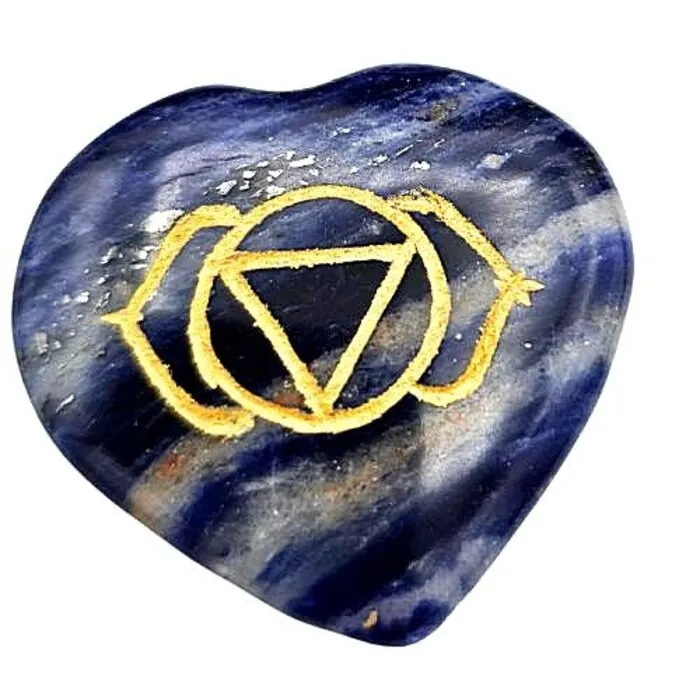 Sodaliet met Derde Oog Chakra Symbool