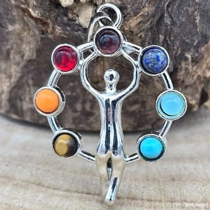 Chakra Hanger - Metaal & Halfedelstenen