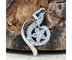 Hartje met Zirkonia – Zilver