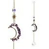 Suncatcher met amethist maan en kristallen bol