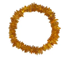 Armband Barnsteen cognac geel