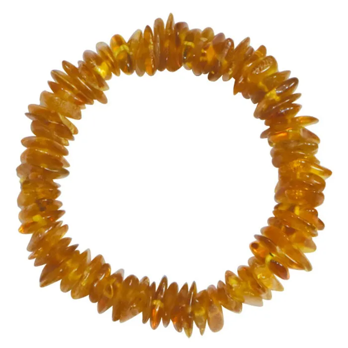 Armband Barnsteen cognac geel