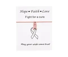 Armbandje pink ribbon