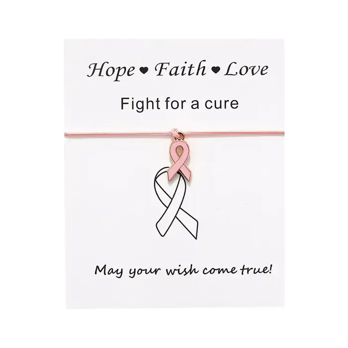 Armbandje pink ribbon