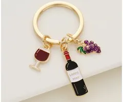 Sleutelhanger fles wijn