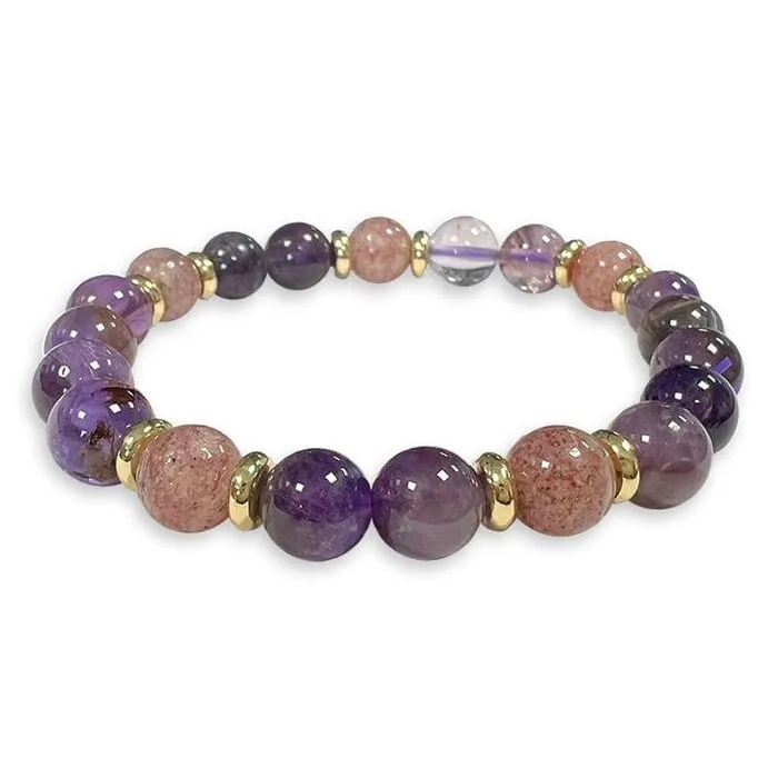 Super Seven & Gold armband 8 mm