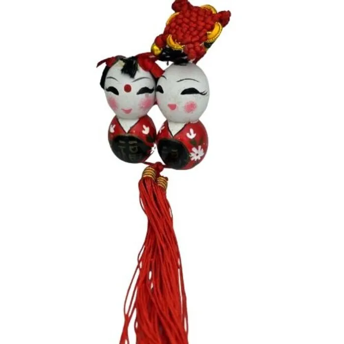 Chinese Geluksset met Houten Poppen