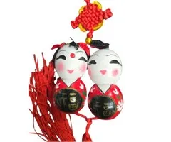 Chinese Geluksset met Houten Poppen