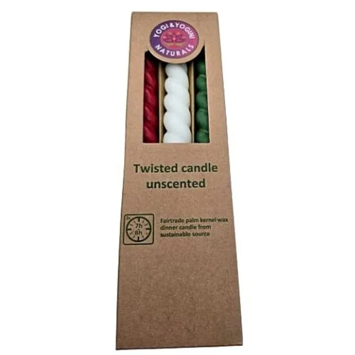 Twisted Dinerkaarsen (Set van 3) – Fairtrade