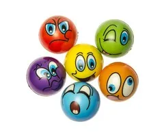 Stress bal met grappig gezichtje 3 stuks