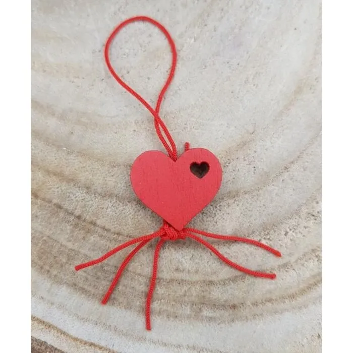 Gelukshanger hartje in hart 10 stuks