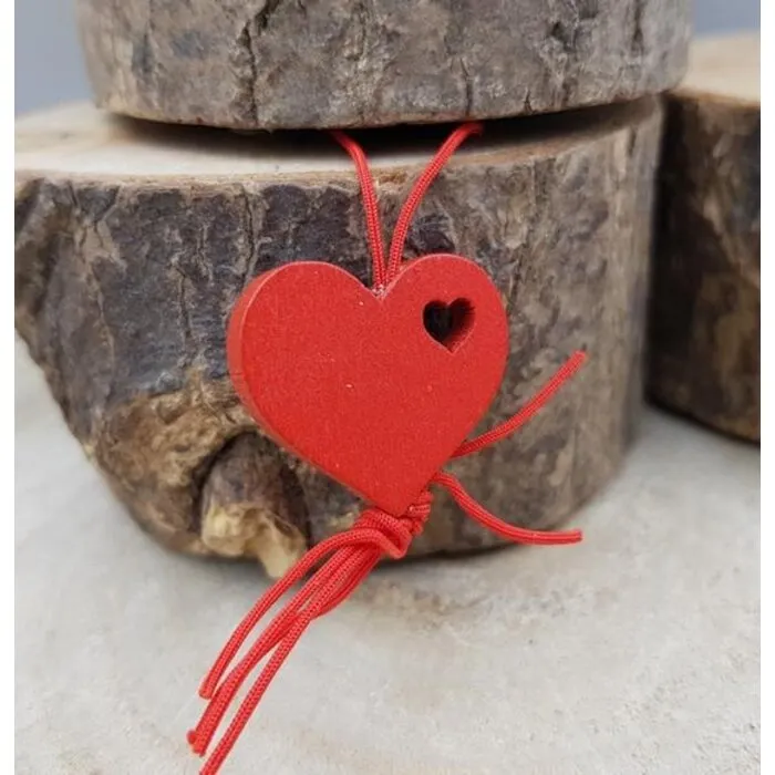 Gelukshanger hartje in hart 10 stuks