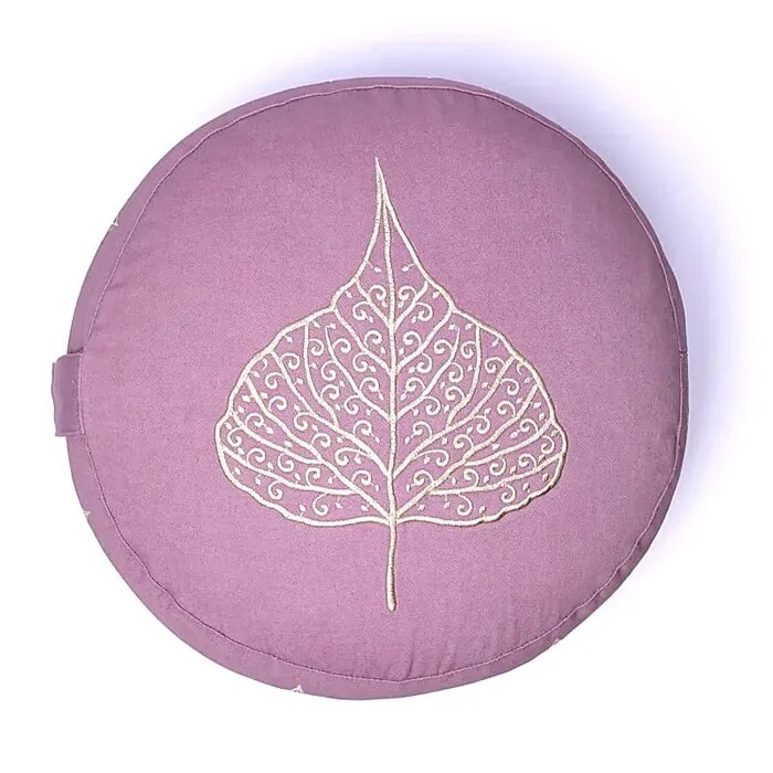Meditatiekussen lila bodhiblad biokatoen