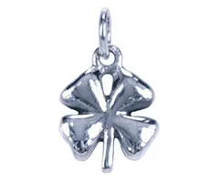 Klavertje vier zilver hangertje
