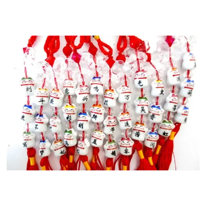 Lucky cat porselein hanger