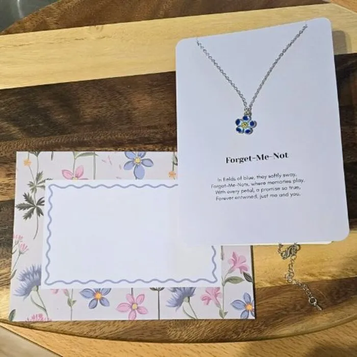 Vergeet mij nietje collier