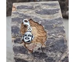 Boeddha/Hotei Hoofd Bedeltje Zilver – 23 x 10 mm