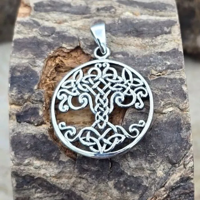Sterling Zilveren Keltische Levensboom Hanger – 25 mm