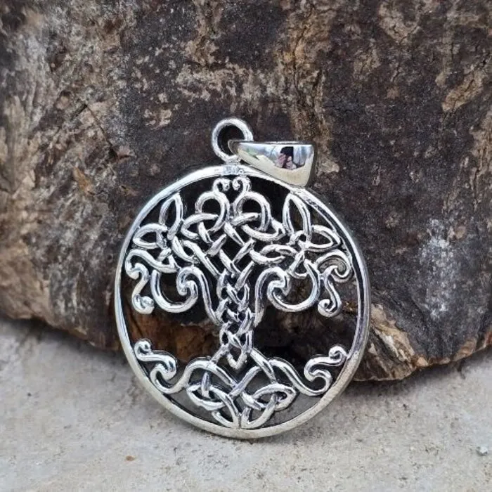 Sterling Zilveren Keltische Levensboom Hanger – 25 mm