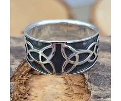 Sterling Zilveren Ring met Keltische Knoop 9,5