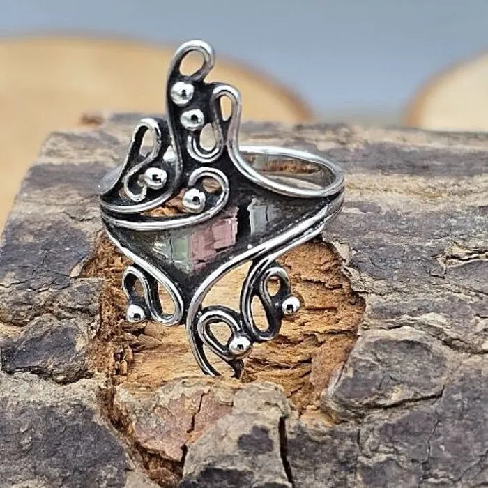 Vintage Sterling Zilveren Ring – Maat US 6,5