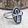 Ring met Zilveren Ankh – Maat 8