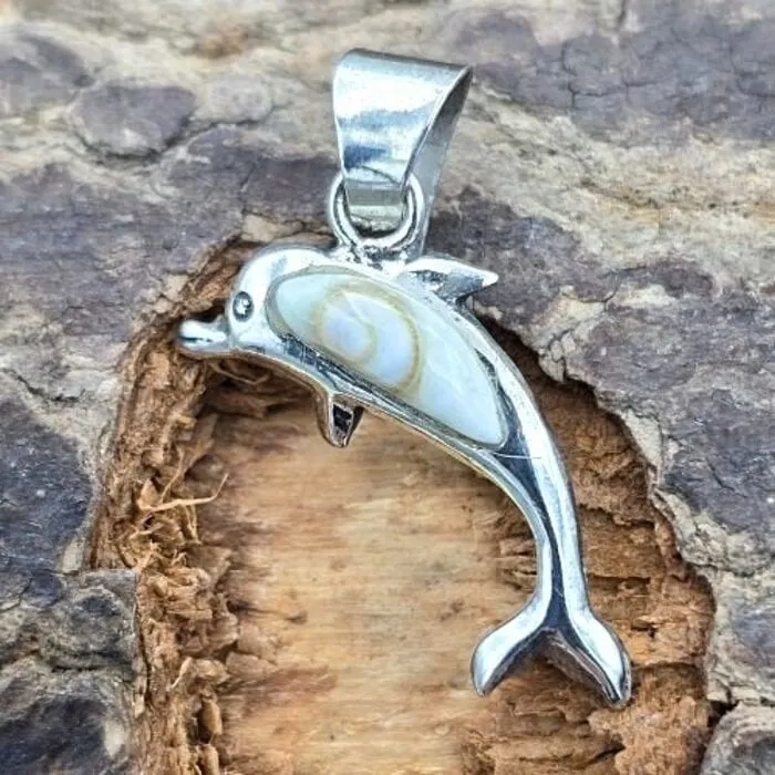Zilver hanger shiva eye dolfijn