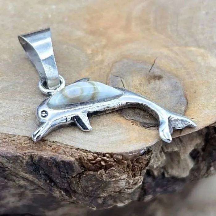Zilver hanger shiva eye dolfijn