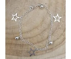 Armband zilver stars