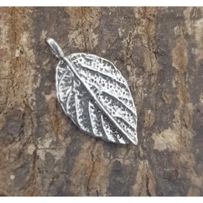 Zilveren hanger blad
