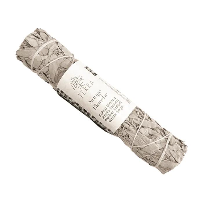 Witte salie smudge groot 75 gram - 18 cm