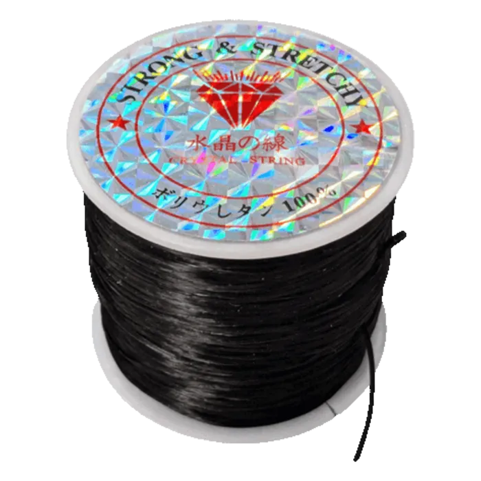 Elastiek koord zwart klein 1 meter