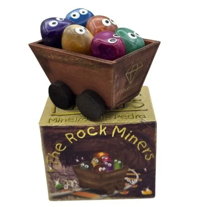 Mijnkar met 6 mijnwerkers