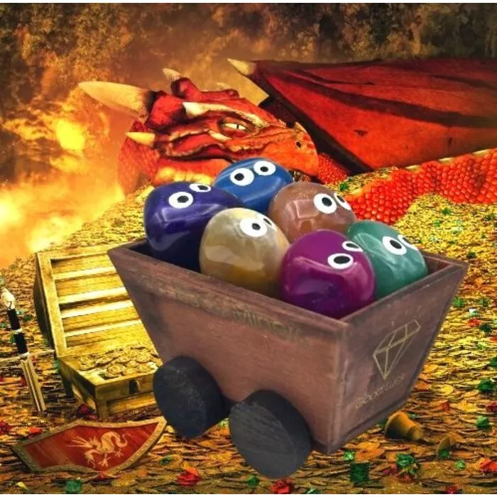 Mijnkar met 6 mijnwerkers