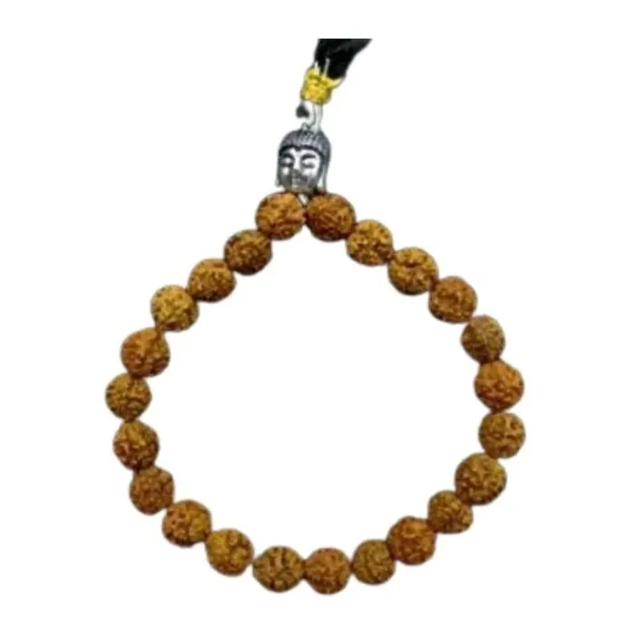 Mala armband rudraksha met boeddha hoofd