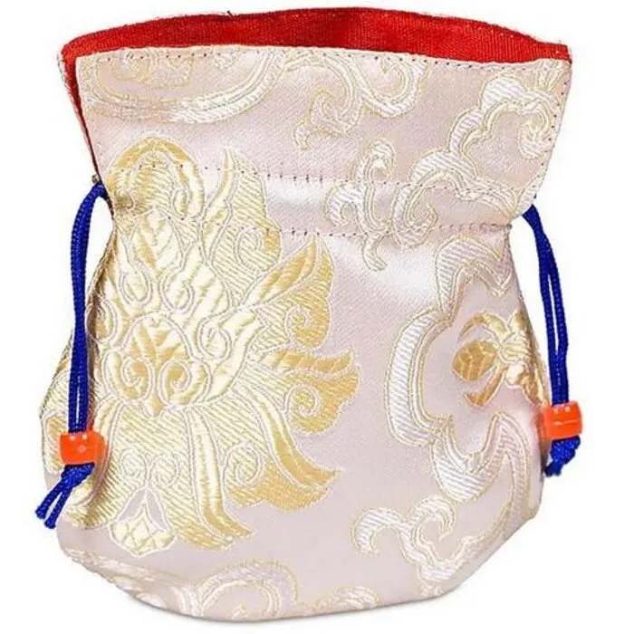 Mala Brokaat tasje wit