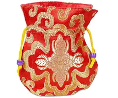 Mala Brokaat tasje rood