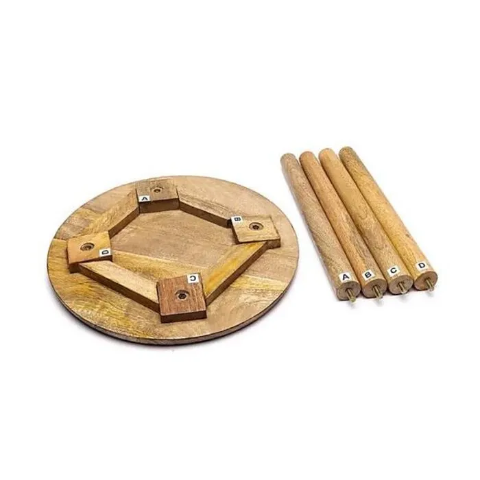 Bijzettafeltje Levensboom bedrukt mangohout