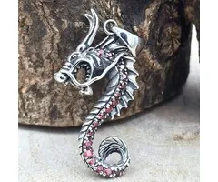 Chinese draak hanger zilver