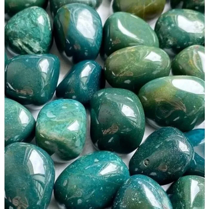 Jaspis groen getrommeld