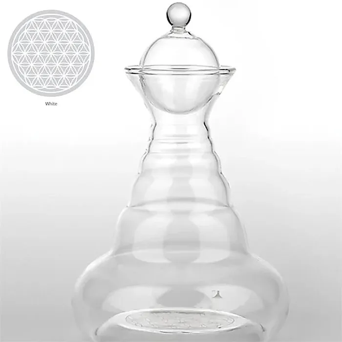 Vitaalwaterkaraf White Alladin met Bloem des Levens wit 1,3 liter