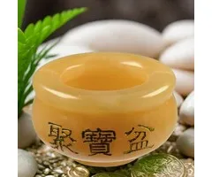 Chinese Money Bowl  Calciet oranje 16 cm