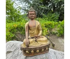 Boeddha Akshobya beeld 2-kleurig 31 cm