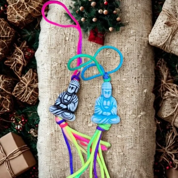 Meditatie Boeddha gelukshangers 10 stuks