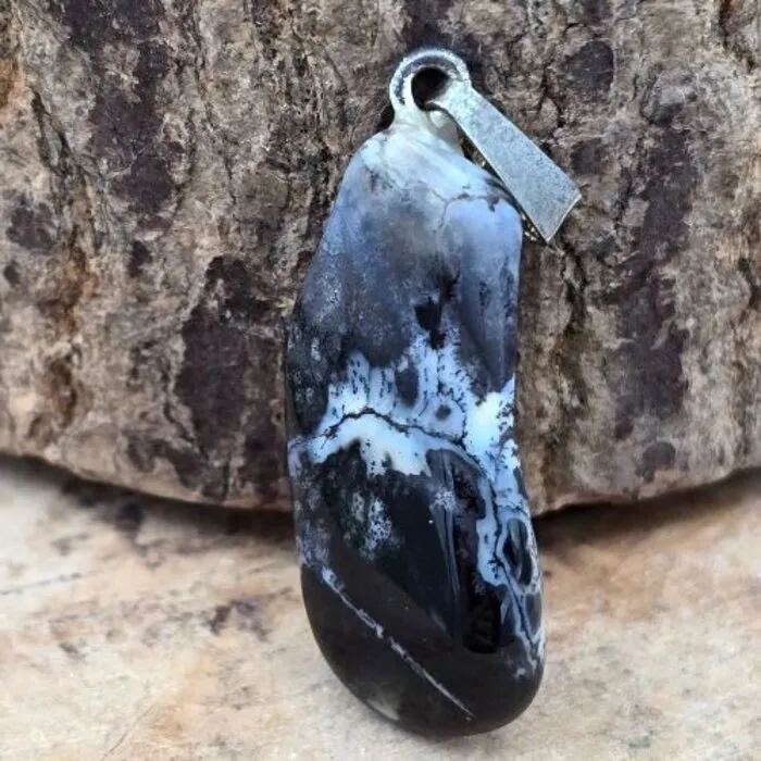 Dendriet agaat hangertje