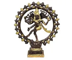 Shiva Nataraja messing 2-kleurig 27 cm
