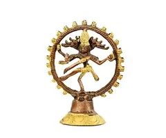 Shiva beeld van messing 10 cm